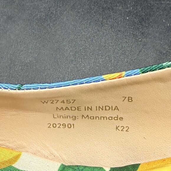 Cole Haan Womens Size 7B Lemon Printed Slingback Espadrille Heels Shoes W27457 - Picture 5 of 7